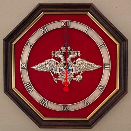 Настенные часы "Эмблема Министерства внутренних дел РФ" (МВД России)