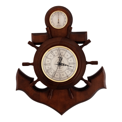 Метеостанция (часы) "Якорь" ( D часов 180 мм, D гигрометра 90 мм)