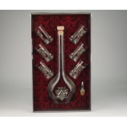 Подарочный набор для водки с оловянным декором на 6 персон "Traube"