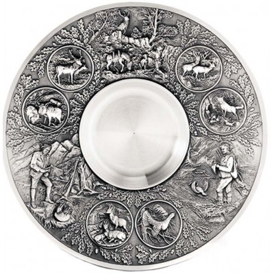 Декоративная настенная тарелка из олова "Freischutz" d24см