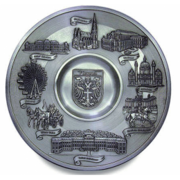Декоративная настенная тарелка из олова "Vienna" d23см