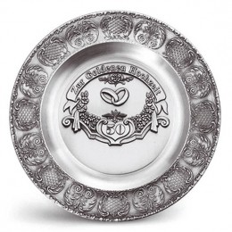 Декоративная настенная тарелка из олова "Zur Goldenen Hochzeit" d23см