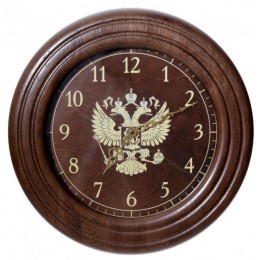 Часы из массива настенные "Российская Империя"