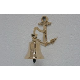 Колокольчик бронзовый на кронштейне "Корабельный" d7,5 см