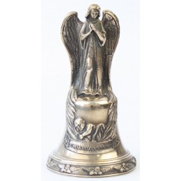 Колокол бронзовый "С Новорожденным (ангел)" d7.5 см