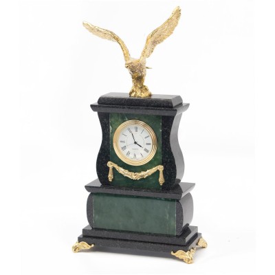 Часы "Орел" нефрит бронза 150х75х250мм
