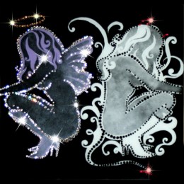Картина с кристалами Сваровски "Ангел и демон"
