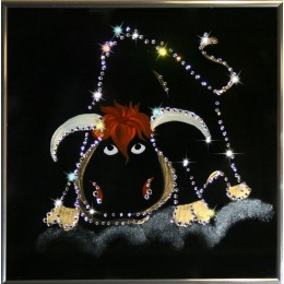 Картина с кристалами Swarovski "Золотой теленок"