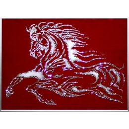 Картина с кристалами Swarovski "Конь огонь"