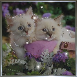 Картина с кристалами Swarovski "Котята"