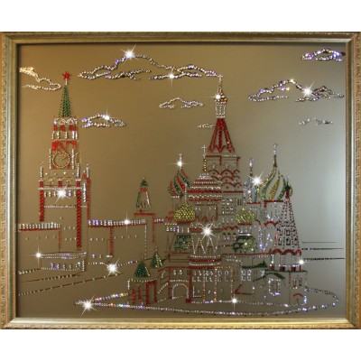 Картина с кристалами Swarovski "Красная площадь"