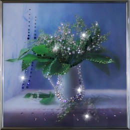 Картина с кристалами Swarovski "Ландыши"