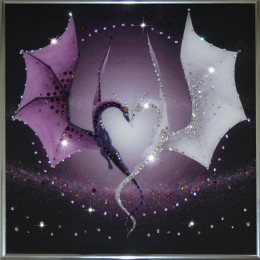 Картина с кристалами Сваровски "Сердце Дракона"