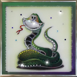 Картина с кристалами Swarovski "Символ года Змея"