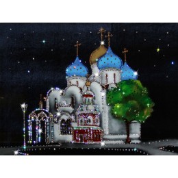Картина с кристалами Swarovski "Успенский собор Троице-Сергиевой лавры"