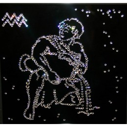 Картина с кристалами Сваровски "Водолей 25х25 см"