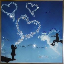 Картина с кристалами Сваровски "Воздушный поцелуй"