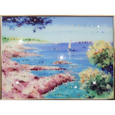 Картина с кристалами Swarovski "Морской пейзаж"