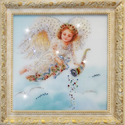 Картина с кристалами Сваровски "Ангел изобилия"