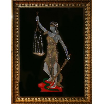 Картина с кристалами Swarovski "Богиня правосудия "Фемида""