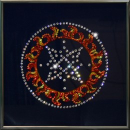 Картина с кристалами Swarovski "Оберег - Квадрат Сварога"