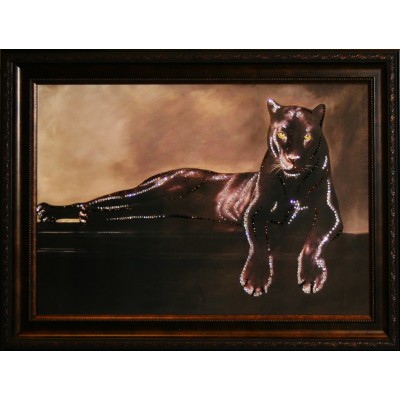 Картина Swarovski "Грация пантеры"