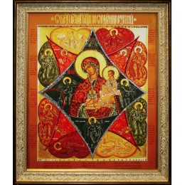 Икона с кристалами Сваровски " Неопалимая купина"