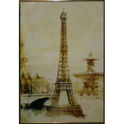 Картина с кристалами Swarovski "Эйфелева башня"