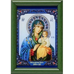 Икона Сваровски " Божией Матери Неувядаемый цвет малая"