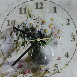 Часы с кристаллами Swarovski "Букет ромашек"
