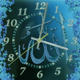 Часы с кристаллами Swarovski "Аллах" бирюза