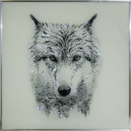 Картина с кристалами Swarovski "Таёжный волк"