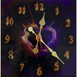 Часы с кристаллами Swarovski "Пламенное сердце"
