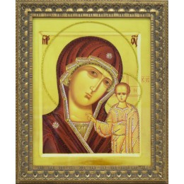 Икона с кристалами Сваровски " Божией матери Казанская большая"