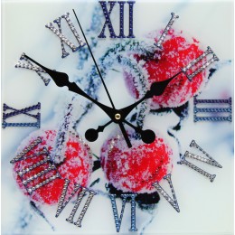 Часы с кристаллами Swarovski "Зимняя вишня"