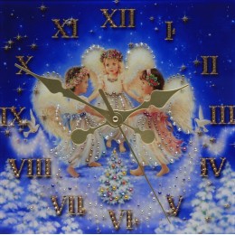 Часы с кристаллами Swarovski "Рождественские ангелы"