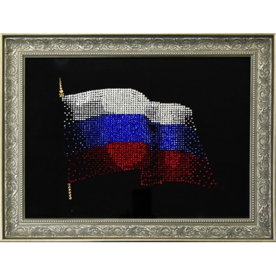 Картина Swarovski "Флаг России"