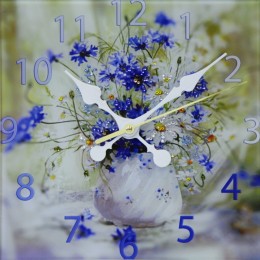 Часы с кристаллами Swarovski "Букет Васильки"