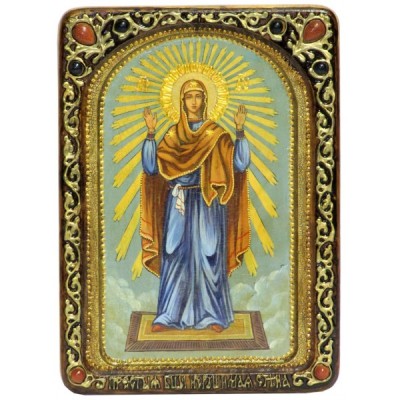 Живописная икона Образ Божией Матери «Нерушимая Стена» на кипарисе