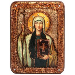 Подарочная икона "Святая Равноапостольная Нина, просветительница Грузии" полуаналойного размера