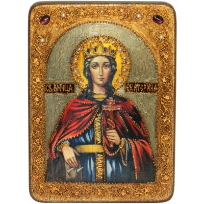 Подарочная икона "Святая великомученица Екатерина" аналойного размера