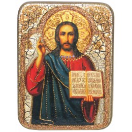 Подарочная икона "Господа Иисуса Христа" на мореном дубе
