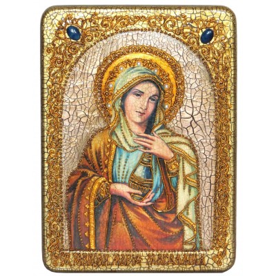 Подарочная икона "Святая Равноапостольная Мария Магдалина" на мореном дубе
