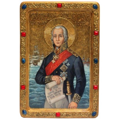 Живописная икона Святой праведный воин Феодор Адмирал (Ушаков)