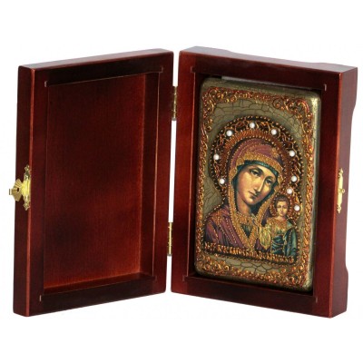 Настольная икона "Образ Казанской Божией Матери"