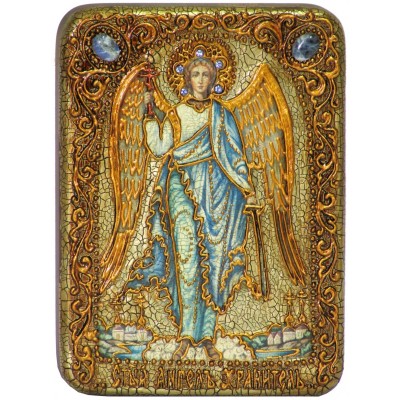 Подарочная икона "Ангел Хранитель" полуаналойного размера