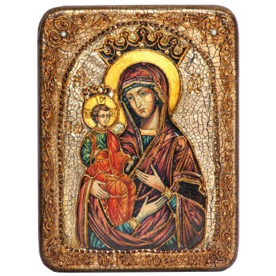 Подарочная икона "Образ Божией Матери "Троеручица" полу-аналойного размера