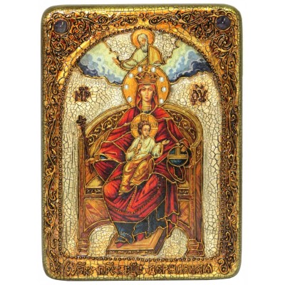 Подарочная икона "Образ Божией Матери "Державная" на мореном дубе