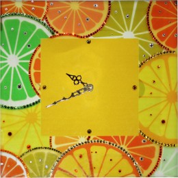 Часы с кристаллами Swarovski  "Апельсины"