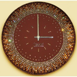 Часы настенные Swarovski "Ожерелье" d30 см
